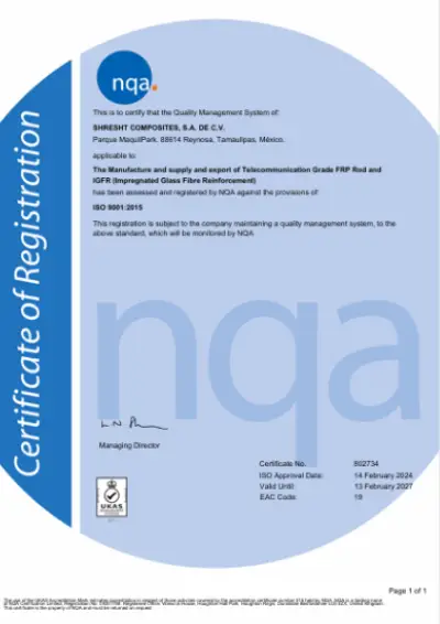 Certificate ISO 9001